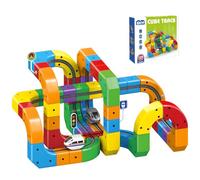 Electric Train Set - Fusion Toy DIY Cube Track with Magic Rail, Building Toy for Kids, Perfect Christmas & Birthday Gift, 51 Pieces