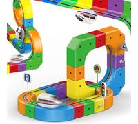 Electric Train Set - Magic Rail Cube Toy with 3D Embedded Layouts, Gravity-Defying Design, 123 Pieces, Track Fusion Building Toy for Kids