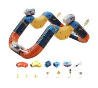 Electric Train Set,Magic Rail Cube Train Set, 3D Embedded Layouts Gravity-Defying Flexible Race Track Fusion Building Toy for Kids, Christmas Birthday Gift for Boys Girls