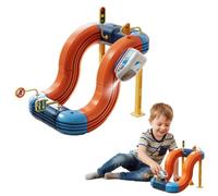 Electric Train Set,Magic Rail Cube Train Set, 3D Embedded Layouts Gravity-Defying Flexible Race Track Fusion Building Toy for Kids, Christmas Birthday Gift for Boys Girls