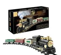 Electric Train Set Retro Educational Music Toy with Lights | Funny Kids Toy Learning Game for Home Nursery Kindergarten Preschool Living Room Party Playroom