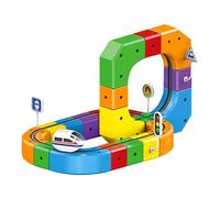 Electric Train Set - Train Flexible Race Track Toy for Kids, Gravity-Defying 3D Embedded Layouts & Motorized Car, Building Blocks Track Electric Train Set for Christmas Birthday