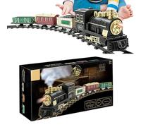 Electric Train Set Vintage Battery Operated Music Toy with Lights | Funny Kids Toy Learning Game for Home Kindergarten Preschool Nursery Living Room