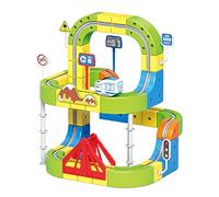 Electric Train Set with 3D Magic Flexible Race Tracks for Kids, Gravity-Defying 3D Racing Electric Building Blocks Train Track Set, Early Learning Modular Educational Toy for 3-8 Years Old kids