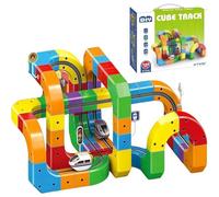 Electric Train Set with Flexible DIY Tracks & Signs, 123PCS for Creative Layouts & Thematic Displays