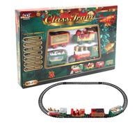 Electric Train Sets for Kids,Christmas Classic Train Set with Freight Cars - DIY Assembling Educational Toys and Cute Railway Truck Construction Toy,For Kids Ages 3 4 5 6 + Years