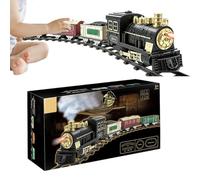 Electric Train Sets Retro Educational Music Toy with Lights | Kids Sensory Learning Toys for Nursery Home Kindergarten Preschool Living Room Playroom Party