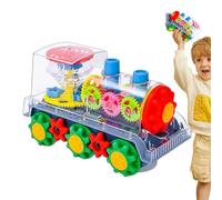 Electric Train Toy - Gear Driven Engine with LED Lights Music, Bright Color Wheels, Moving Vehicle Model | Suitable for Birthday Christmas New Year Children Entertainment, Learning Play