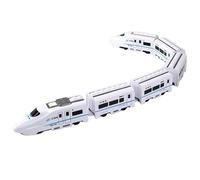 Electric Train Toy High Speed Railway Train Vehicle Toy Educational Playset Screw Assembly PP Material Suitable for Children Boys Gift Home Decoration, 6 carriages