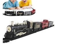 Electric Train Toy - Interactive Lights and Sounds, Festive Christmas Music, Light Up Train Set, Holiday Track Vehicle | Small Toy Trains, for Kids, Bedroom, School, Living Room