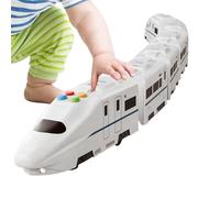Electric Train Toy, Model Freely Assembled Railway, Train Model with Lights, Music, for Children Holiday Birthday Girls Boys