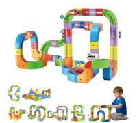 Electric Train Track Set - 2026 New Gravity-Defying 3D Magical Cube Track with Motorized Cars, Flexible Learning Building Toy for Toddlers 3-8 Gift 133pcs