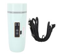 Electric Travel Kettle 350ml Stainless Steel Portable Water Boiler - Digital Temperature Display, Rapid Heating, Compact for Outdoor and Car Use (Green)