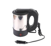 Electric Travel Kettle - 500ml Car Water Boiler for Truck | Car Kettle, 12V/24V Heated Water Cup, Stainless Steel Coffee Mug Bottle with Auto Shut Off, Perfect for Travel and -the- Use