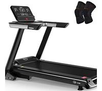 Electric Treadmill for Home Gym 265 Lbs Weight Capacity Folding Portable Running Machine Equipment with Pulley,M size knee pads