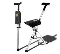 Electric Trekking Hiking Pole Folding Walking Stick with Automatic Foldable Seat Walking Cane Lightweight Aluminum Easy Carry and Storage Anti-Slip