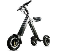Electric Tricycle - 10 Inch Foldable 3-Wheel Mobility Scooter with Reverse Function and Key Switch, Lightweight Design for Easy Travel