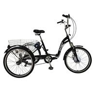 Electric tricycle, 24" wheels, folding frame, 6-speed, 14Ah, 250w motor, LCD screen (Matte Black)
