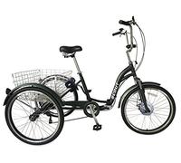 Electric tricycle, 24" wheels, folding frame, 6-speed, 14Ah, 250w motor, LCD screen (Matte Green)
