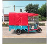 Electric Tricycle Canopy Waterproof Tricycle Canopy for Adults Easy Entry and Exit Cover for Fit All 3-Wheel Bike Easy to Install Adult Tricycle Cover(Red 130 * 100cm/51 * 39")