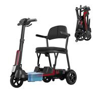 Electric Tricycle, Electric Mobility Scooter for the Elderly，Easy Folding，Comfortable Seat，20KM Range 3 Wheel Electric Wheelchair Device with LED Headlight 6.6A