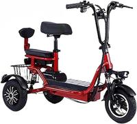 Electric Tricycle Folding Mobility Scooter - Lightweight and Portable Power Scooter with Seat for Adults and Elderly - 440lbs Max Weight Capacity