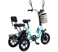 Electric Tricycle for Adults - Folding Fat Tire 3-Wheel with Large Basket and Removable Battery