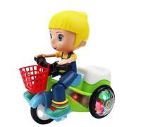 Electric Tricycle Toy - ABS Musical Kids Car Toy with 360 Degree Rotating Cool Lights Dynamic Music | Perfect for Preschoolers Home Travel School Boy Girl, Interactive Fun, Daily Playtime Entertain