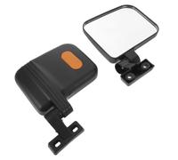 Electric Tricycle Wing Mirror Pair Tpe Glass Flat Rearview Mirrors Black | Thickened Metal Bracket, Anti-slip Rubber Pad, Easy Angle Adjustment, Secure Fitting for Cargo Tricycles and Courier Scooters