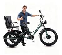 星姿 Electric Trike (7-Speed), 360 Lb Load Electric Tricycle,48v/18ah Removable Battery,24" Fat Tire,Equipped With Lcd Display and Headlights for Men & Women