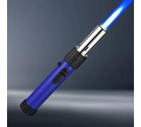 Electric Turbo Flame Lighter, Adjustable Windproof Torch with High Power, Refillable Butane, Bright Flame for Outdoor and Indoor Use