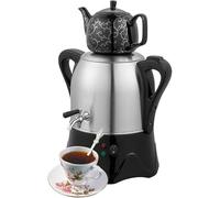 Electric Turkish Tea Maker, 2000W Multifunctional Teapot with 3L Stainless Steel & 1L Ceramic Pot, Keep Warm & Boil-Dry Protection for Coffee, Scented Tea
