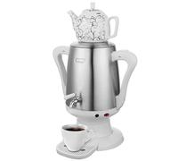 Electric Turkish Tea Maker, 4L Kettle & 1L Teapot, Stainless Steel with Auto Shut-Off & Boil-Dry Protection for Perfect Black Tea Brewing