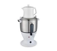 Electric Turkish Tea Maker, Stainless Steel Double Pot Kettle & Infuser, 1500W, 6L Electric Samovar with Keep Warm Function for Russian and Turkish Tea