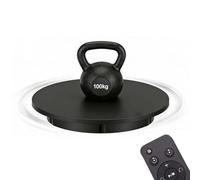 Electric Turntable (42/52/60cm), Motorized Photography Display (360°), Remote Control, Load Capacity (100kg) + Smooth Rotation, Adjustable: Angle/Speed/Direction,60cm,Black