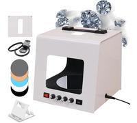 Electric Turntable Gold and Silver Jewelry Photo Light Box,Photography Light Box,Dimmable Photo Studio Softbox Smart Photography Turntable For Necklaces/Earrings/Bracelets(TB300)