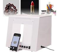 Electric Turntable Light Box for Jewelry Photography, Dimmable Rotating Softbox Photo Studio for 3D Scanning and Video, Ideal for E-commerce Display and Product Shots