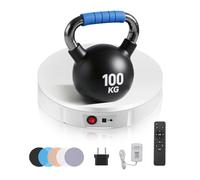 Electric Turntable, Rechargeable Turntable Electric with 100 kg Load 30 cm, Electric Turntable, 5 Backgrounds for Presentation of Watches, Product Display, Photography, Video