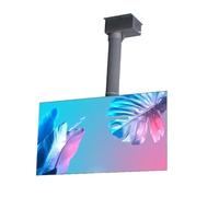 Electric TV Ceiling Mount, Ceiling Monitor Stand, Stainless Steel Lift Stand With Remote Control, Adjustable Height And Tilt, Suitable For 26-70 Inch Screens(80cm)