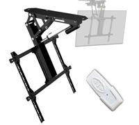 Electric TV Ceiling Mount for 32-90 Inch TVs, Adjustable 0-75° Angle, Max VESA 600x400mm, Ideal for Flat & Pitched Roofs, Space-Saving
