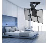 Electric TV Ceiling Mount - Tv Wall Mount, Telescopic Electric TV Lift with Remote Control and Switch Control, Fits 50-70/50-90 Inch, 0-85° Flip Down, Bearing 45/80kg, Easy to Inst(Black-5090inch TV)