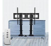 Electric TV Floor Stand, Adjustable Telescopic Lift Bracket for 55-120 Inch TVs, Hidden in Cabinet, Max Load 100-130kg