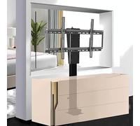 Electric tv lift, Automatic lifting motorised tv bracket, tv lift mechanism for most 32-70 inch Flat and Curved TVs,max 600x400mm up to 60kg, Can be hidden inside the cabinet (lifting-90cm)