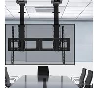 Electric TV Lift Stand - Motorized Height Adjustable Floor Mount for 55-120 Inch TVs, Telescopic with Remote, Dual Installation Method