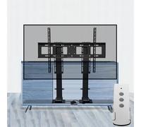 Electric TV Mount Floor Stand, Remote Control Telescopic Lift, Smart Memory Height Adjustable, Max Load 130kg Easy Install, for LCD/LED/OLED TVs