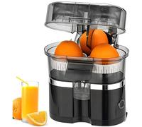 Electric Twin Citrus Juice Maker - 100w Juicer Machine With 400ml Capacity, Built-in Citrus Slicer, Detachable Design For Lemon, Orange & Grapefruit