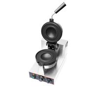 Electric UFO Burger Waffle Cone Maker with Time & Temp Control, Stainless Steel for Home Kitchens & Breakfast Shops