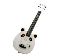 Electric Ukulele Guitar Full Okoume Wood Body Silent Ukulele Guitar White Color 21 Inch 4 String Mini Guitar Ukelele for Beginner