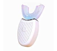 Electric Ultrasonic U-Shaped Toothbrush - 360° Mouth Cleansing, LED Light, Waterproof IPX7 Certified, 3 Cleansing Modes & Whitening