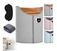 Electric Under Desk Heater with Blanket,8-Speed Adjustable Portable Folding Electric Heating Foot Warmer,Office Leg Heater Under Desk Winter,Quiet Personal Small Space Heater for Legs (Gray,8 Levels)